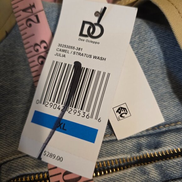 Do by Dee Ocleppo Julia Mixed Media Trench Coat NWT XL- All buttons removed - Picture 11 of 16